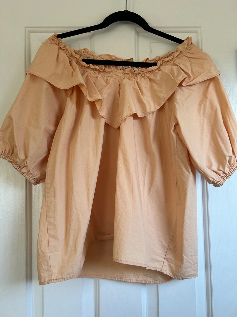 M Peach Off-Shoulder Ruffle Women’s Top